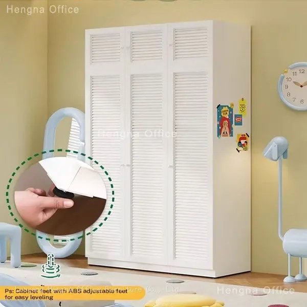 Metal Wardrobe with Adjustable Feet