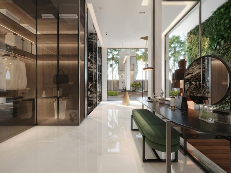 Explore a luxurious and modern home interior featuring elegant decor and stylish architecture.