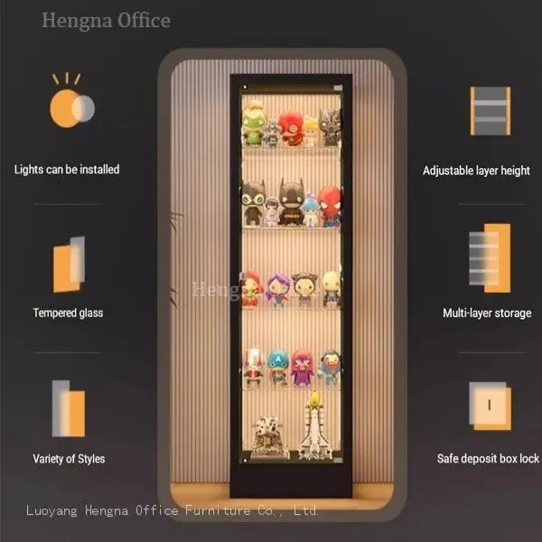 Destails of Slim Fit Glass Cabinets:
LED lights
Tempered glass
Adjustable layer height
Multi-layer storage
Safe deposit box lock
Variety of Styles