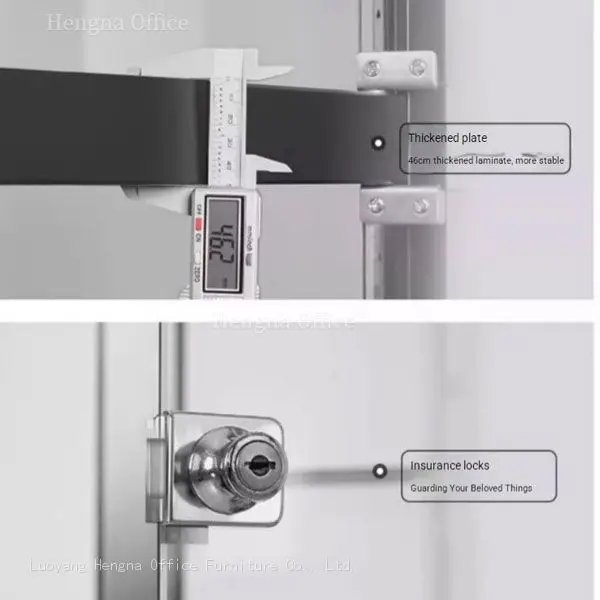 The detailed design in display case:Thickened plate & Insurance