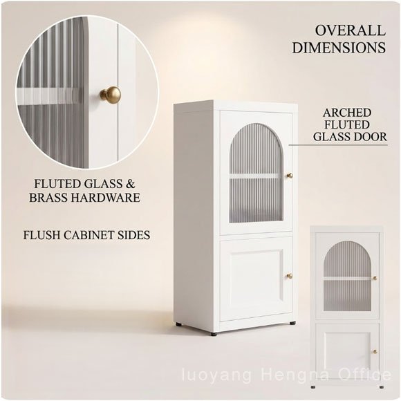 Narrow Steel Cabinet 42cm with Tempered Glass & Adjustable Shelves — Apartment Compact Storage | Space-Saving Design 2 Narrow Steel Cabinet 42cm with Tempered Glass & Adjustable Shelves — Apartment Compact Storage | Space-Saving Design